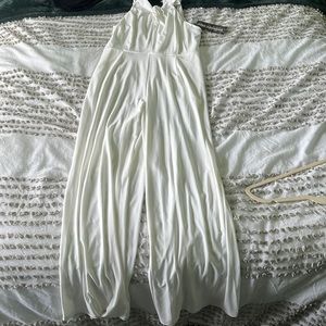 Cream jumpsuit Nina Leonard